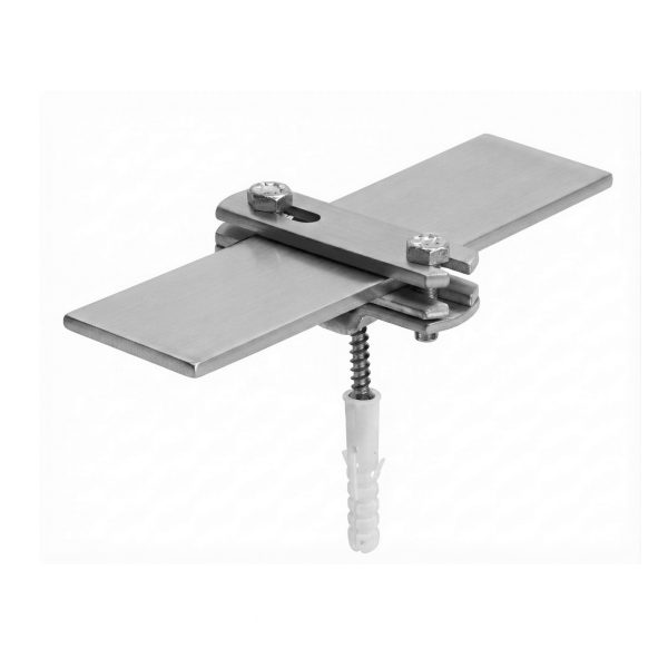Bandhalter mit Langloch im Unterteil, flach 40