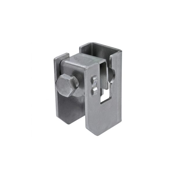 Bandhalter mit Druckstück, flach 30, 40 / rd 8, 10