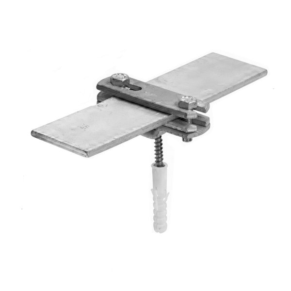 Bandhalter mit Langloch im Unterteil, flach 40